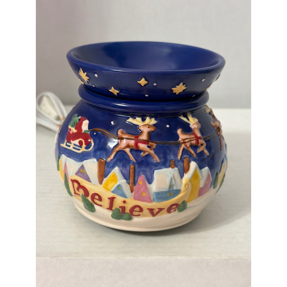 Jim Shore Heartwood Creek Enesco Believe Christmas Reindeer Electric Wax Warmer